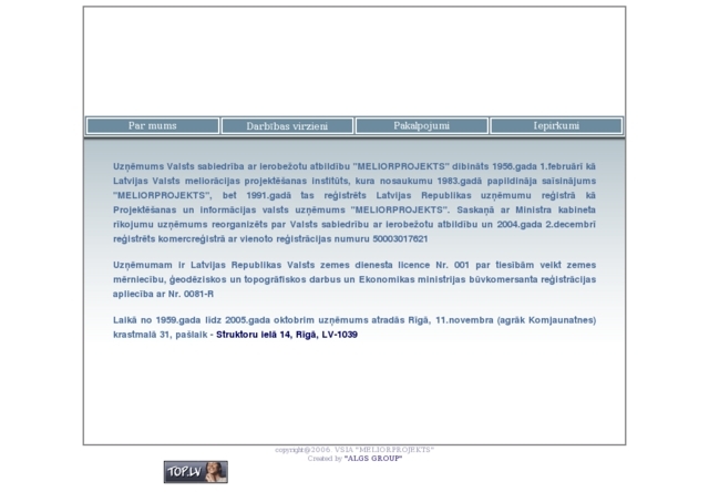 Meliorprojekts valsts, SIA